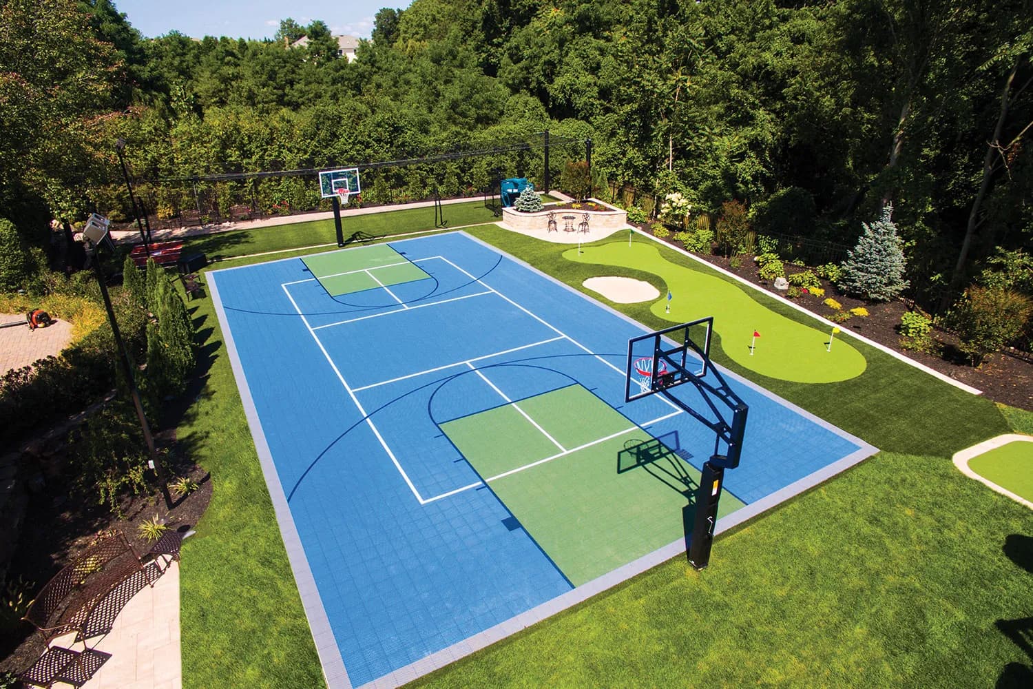 SynLawn Chicago SYNCourt sports tile court installation